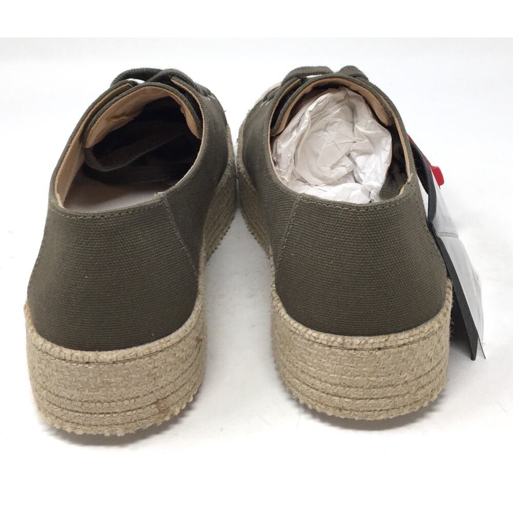 Schutz Women's Size 9B Green Canvas Platform Espadrille Trainers Sneakers Shoes - Picture 6 of 7